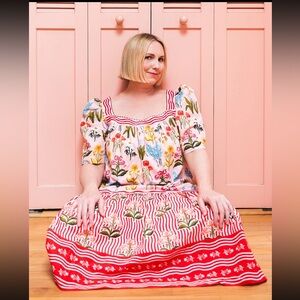 PRINT FRESH floral dress xs